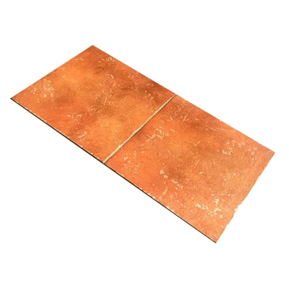 Pavimento grès porcellanato 33,3 x 33,3 cm color cotto Ceramica Castelvetro