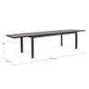 Tavolo Allungabile Da Esterno In Alluminio Antracite 100x220-340 Cm Belmar Bizzotto