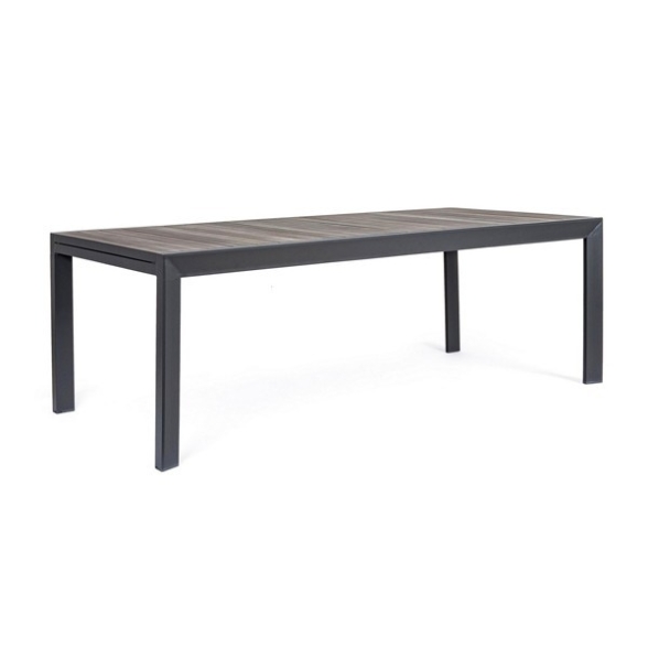 Tavolo Allungabile Da Esterno In Alluminio Antracite 100x220-340 Cm Belmar Bizzotto