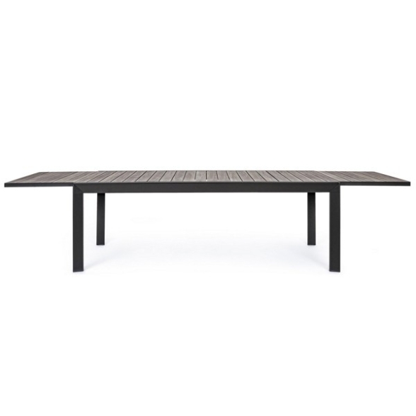 Tavolo Allungabile Da Esterno In Alluminio Antracite 100x220-340 Cm Belmar Bizzotto