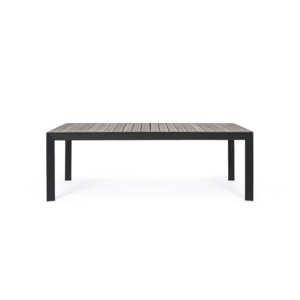 Tavolo Allungabile Da Esterno In Alluminio Antracite 100x220-340 Cm Belmar Bizzotto