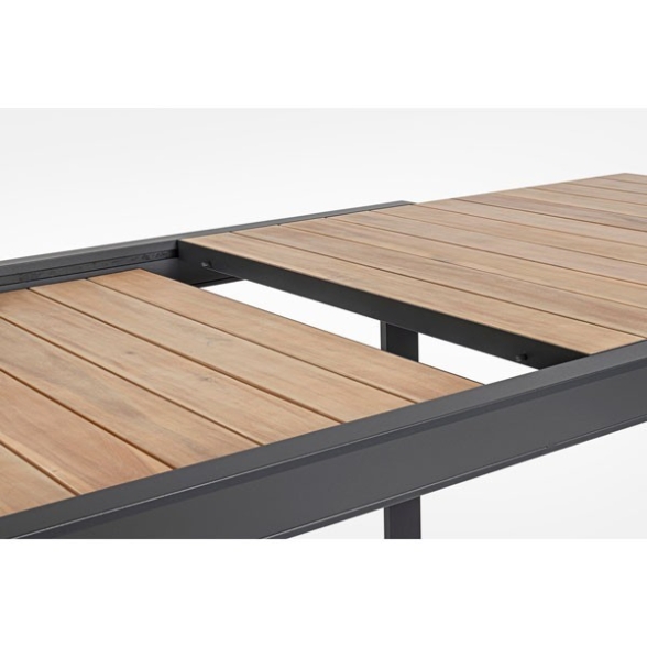Tavolo Allungabile Da Esterno In Alluminio Antracite 100x220-340 Cm Belmar Bizzotto
