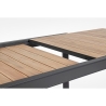 Tavolo Allungabile Da Esterno In Alluminio Antracite 100x220-340 Cm Belmar Bizzotto
