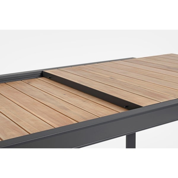 Tavolo Allungabile Da Esterno In Alluminio Antracite 100x220-340 Cm Belmar Bizzotto