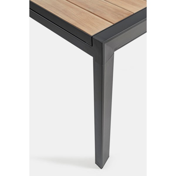 Tavolo Allungabile Da Esterno In Alluminio Antracite 100x220-340 Cm Belmar Bizzotto