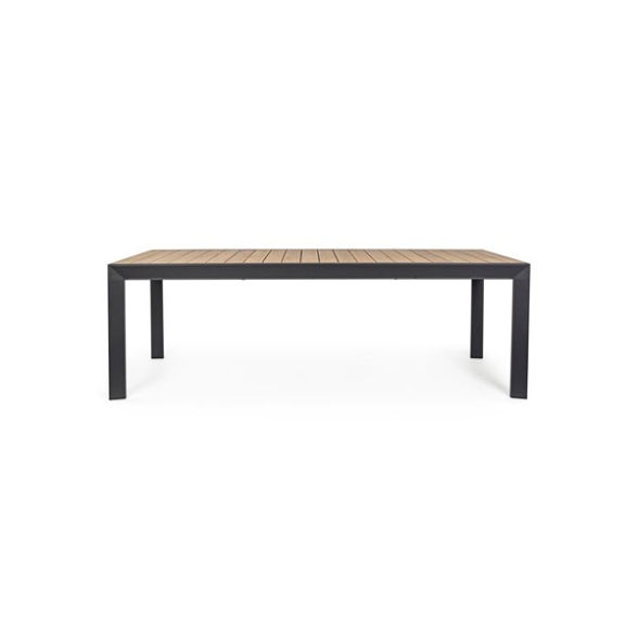 Tavolo Allungabile Da Esterno In Alluminio Antracite 100x220-340 Cm Belmar Bizzotto