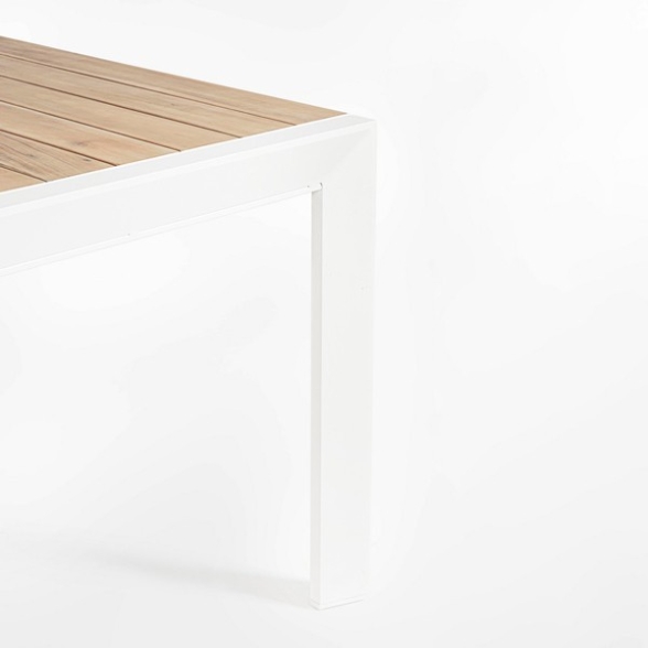 Tavolo Allungabile Da Esterno In Alluminio Bianco 100x220-340 Cm Belmar Bizzotto