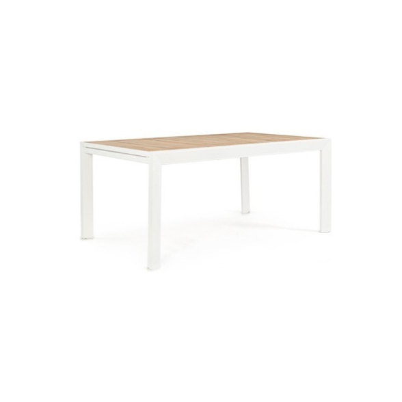 Tavolo Allungabile Da Esterno In Alluminio Bianco 100x220-340 Cm Belmar Bizzotto
