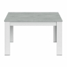 Tavolo allungabile da pranzo rettangolare in legno 140-190x90 cm Kendra Cemento/Bianco
