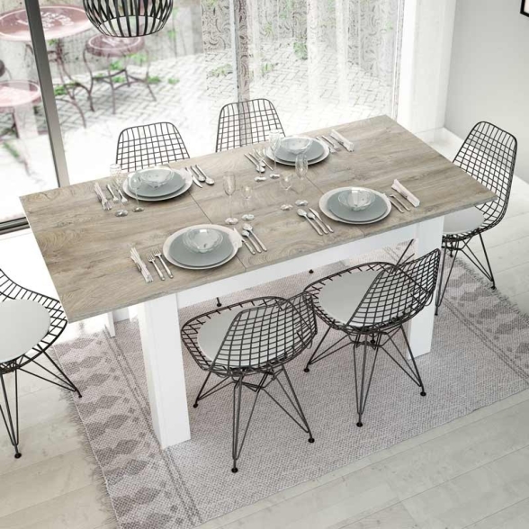 Tavolo allungabile rettangolare 140-190 x 90 cm Kendra rovere alaska