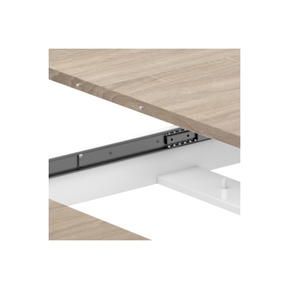 Tavolo allungabile rettangolare 140-190 x 90 cm Kendra bianco/rovere