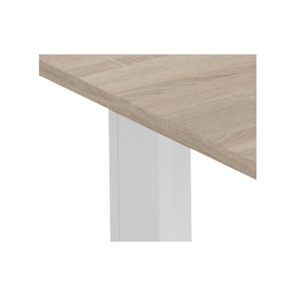 Tavolo allungabile rettangolare 140-190 x 90 cm Kendra bianco/rovere