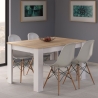 Tavolo allungabile rettangolare 140-190 x 90 cm Kendra bianco/rovere