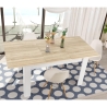 Tavolo allungabile rettangolare 140-190 x 90 cm Kendra bianco/rovere