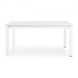 Tavolo Allungabile In Alluminio Bianco Per Esterni 100x160-240 Konnor Bizzotto