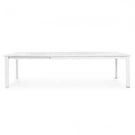 Tavolo Allungabile In Alluminio Bianco Per Esterni 110x200-300 Konnor Bizzotto