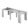 Consolle estensibile da pranzo rettangolare legno effetto cemento 240 cm