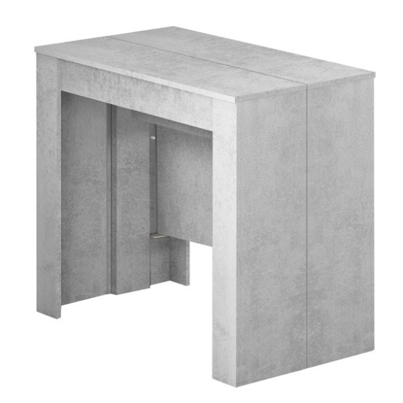 Consolle estensibile da pranzo rettangolare legno effetto cemento 240 cm