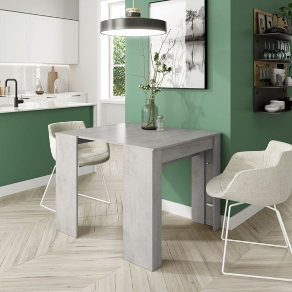Consolle estensibile da pranzo rettangolare legno effetto cemento 240 cm