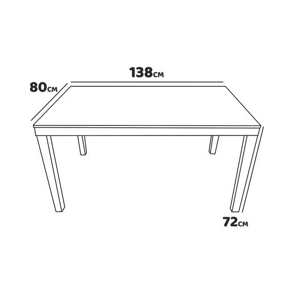 Tavolo Con 6 Sedie In Resina Per Esterni Set Completo Bianco 140x80 Cm