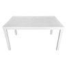 Tavolo Con 6 Sedie In Resina Per Esterni Set Completo Bianco 140x80 Cm