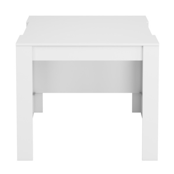 Tavolo estensibile da pranzo rettangolare in legno bianco lucido 240 cm