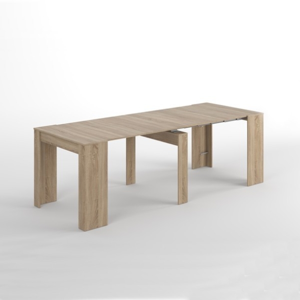 Consolle estensibile da pranzo rettangolare legno rovere chiaro 240 cm