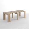 Consolle estensibile da pranzo rettangolare legno rovere chiaro 240 cm