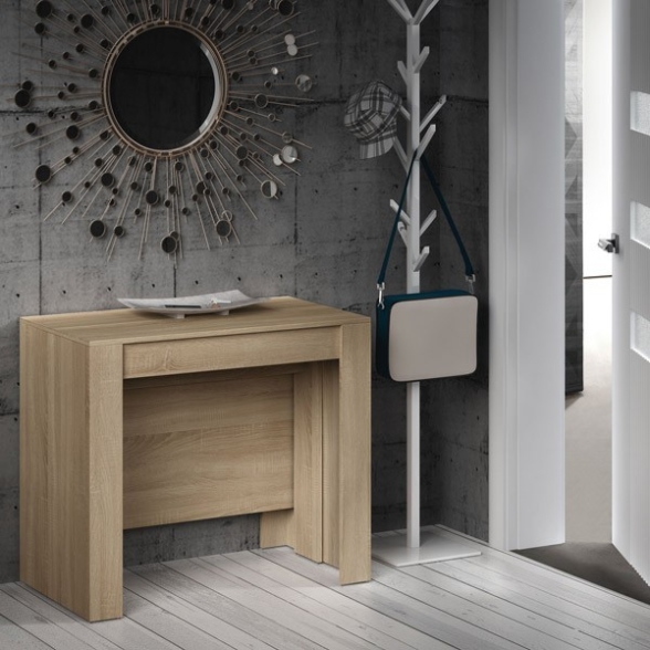 Consolle estensibile da pranzo rettangolare legno rovere chiaro 240 cm