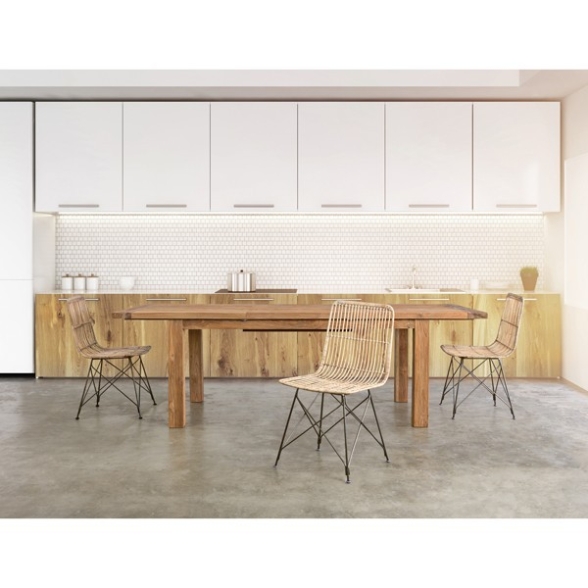 Tavolo Allungabile 180-250 In Legno Massello Rustico Bounty Bizzotto