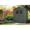 Casetta Da Giardino 190x122x221H Darwin 6x4 Verde Keter - 2 Finestre