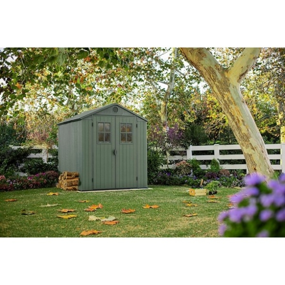 Casetta Da Giardino 190x183x221H Darwin 6x6 Verde Keter - 2 Finestre
