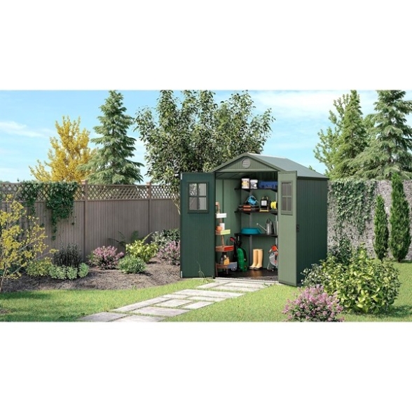 Casetta Da Giardino 190x183x221H Darwin 6x6 Verde Keter - 2 Finestre