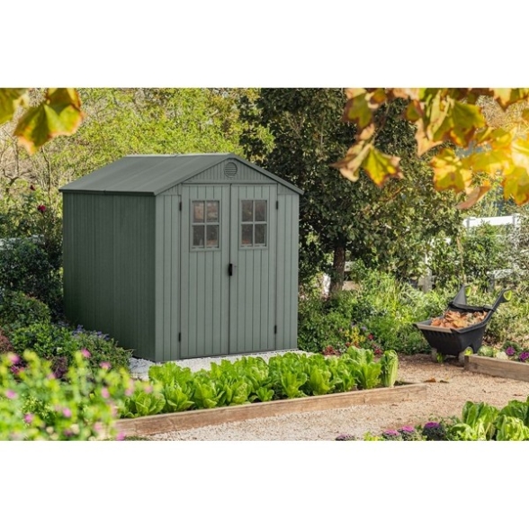 Casetta Da Giardino 190x244x221H Darwin 6x8 Verde Keter - 2 Finestre