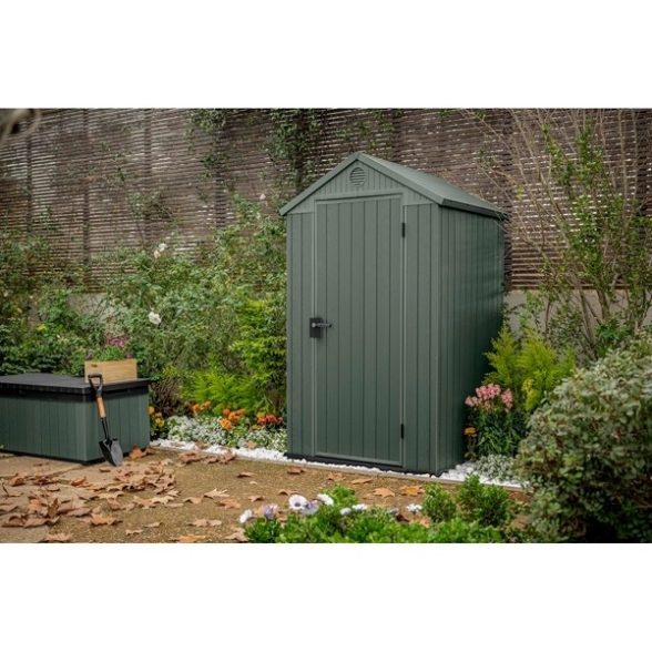 Casetta Da Giardino In Resina 125,8x117x205H Cm Darwin 4x4 Verde Keter