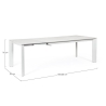 Tavolo Da Interno Allungabile 90x160-220 Grigio-Bianco Briva Bizzotto