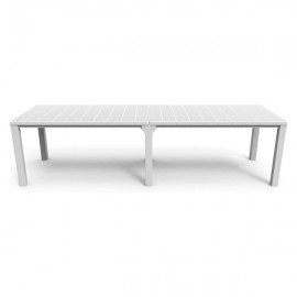 Tavolo Da Pranzo Per Esterno A Doppia Configurazione 3 Metri Julie Double Keter Bianco