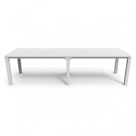 Tavolo Da Pranzo Per Esterno A Doppia Configurazione 3 Metri Julie Double Keter Bianco