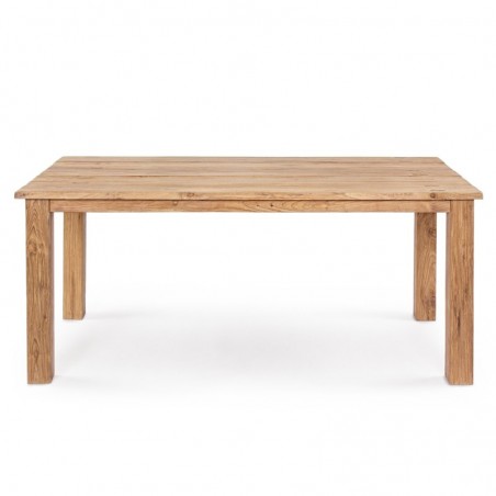 Tavolo da pranzo rettangolare in legno Teak rovere naturale 180x90 cm Santiago Bizzotto
