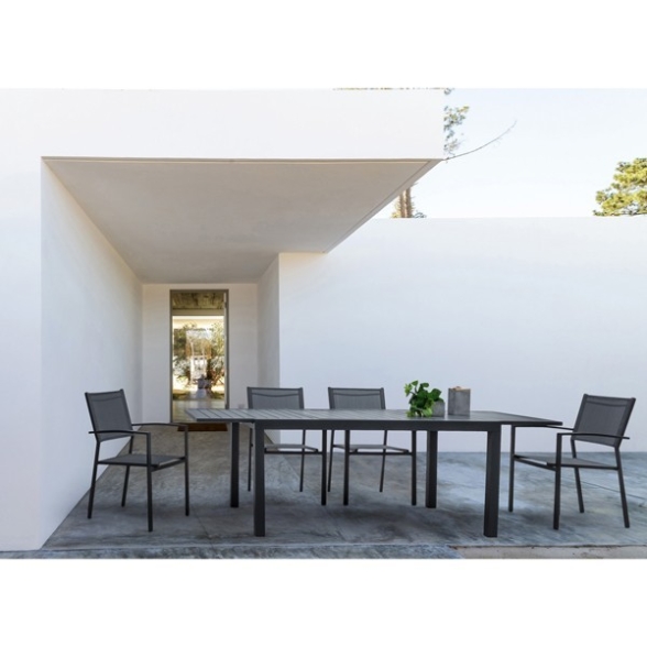 Tavolo In Alluminio Allungabile Da Esterno 100x200-300 Cm Antracite