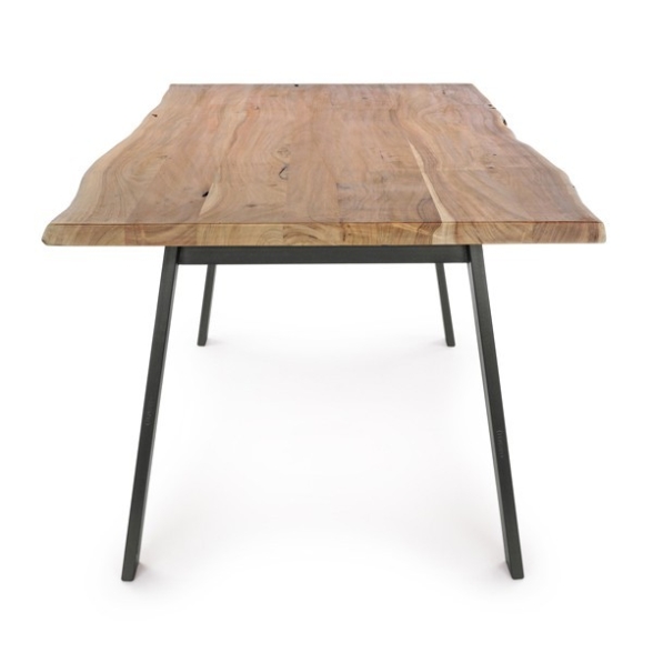 Tavolo In Legno Massello Grezzo Industrial Moderno Bizzotto 200x95 Aron