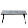 Tavolo In Mosaico Da Esterno 180x90 Cm Acciaio Top In Ceramica Maiori