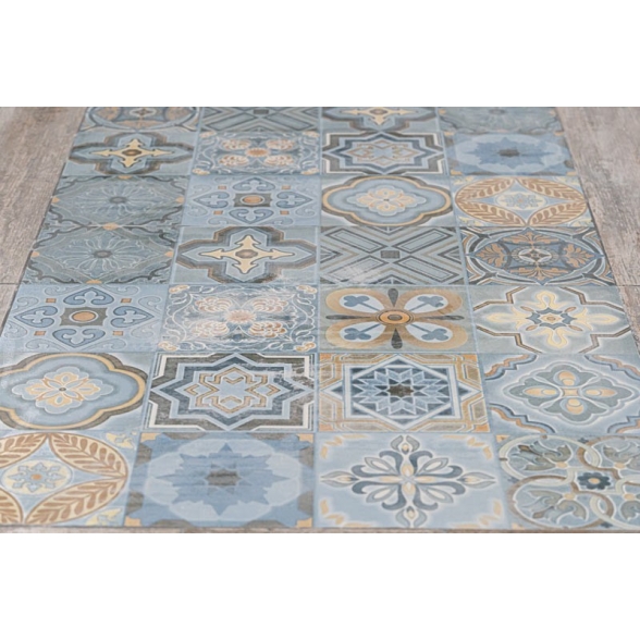 Tavolo In Mosaico Da Esterno 180x90 Cm Acciaio Top In Ceramica Maiori