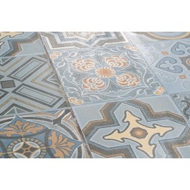 Tavolo In Mosaico Da Esterno 180x90 Cm In Acciaio Top In Ceramica Maiori