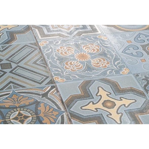 Tavolo In Mosaico Da Esterno 180x90 Cm Acciaio Top In Ceramica Maiori