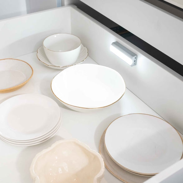 Luce Led a batterie per cassetti con sensore di vibrazione e luce bianca