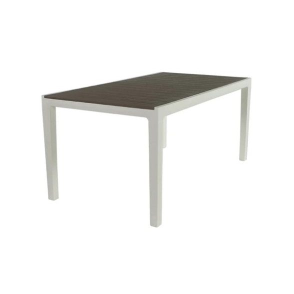 Tavolo Da Esterno In Resina 160x90 Con Doghe Harmony Keter Tortora