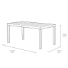 Tavolo Da Esterno In Resina 160x90 Con Doghe Harmony Keter Tortora