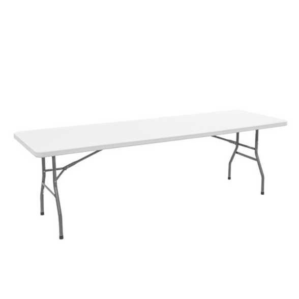 Tavolo Pieghevole 240 Cm Per Catering E Feste Con Gambe In Acciaio E Top In Polietilene Rinforzato Tavolo Pieghevole 240 Cm Per Catering E Feste Con Gambe In Acciaio E Top In Polietilene Rinforzato