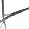 Tavolo catering 240 cm con gambe pieghevoli in acciaio verniciato grigio